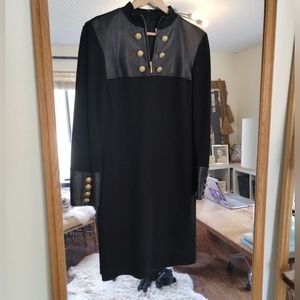 Bloomingdale 'Madonna' Wool and Leather dress